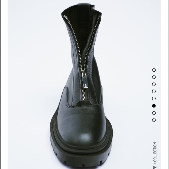 Zara zippered leather ankle boots - Picture 7 of 10